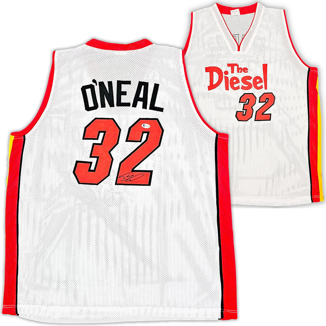 Miami Heat Shaquille Shaq O'Neal Autographed Signed White Jersey Beckett Witness