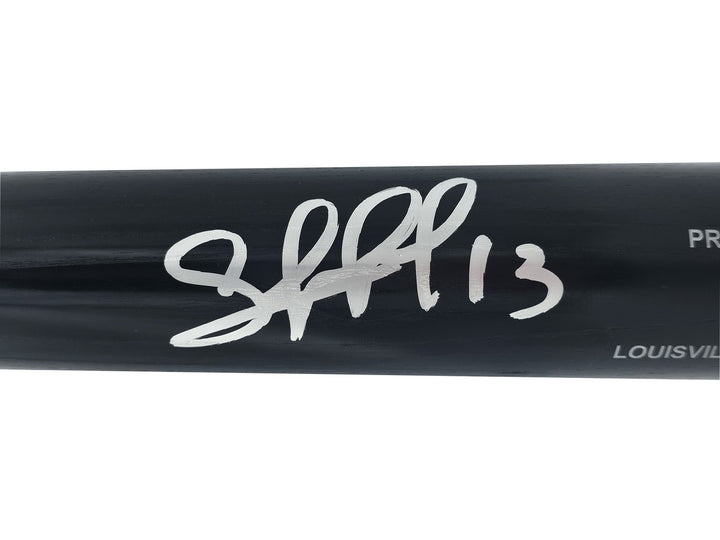 Salvador Perez Signed Black L Slugger Pro Stock Baseball Bat Royals Beckett Wit