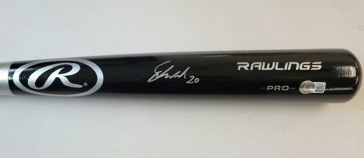 Jared Walsh signed Black Rawlings Pro Model Bat Angels ~ BAS Beckett Witness