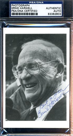 Ernie Harwell Signed Psa/dna Photo Autograph
