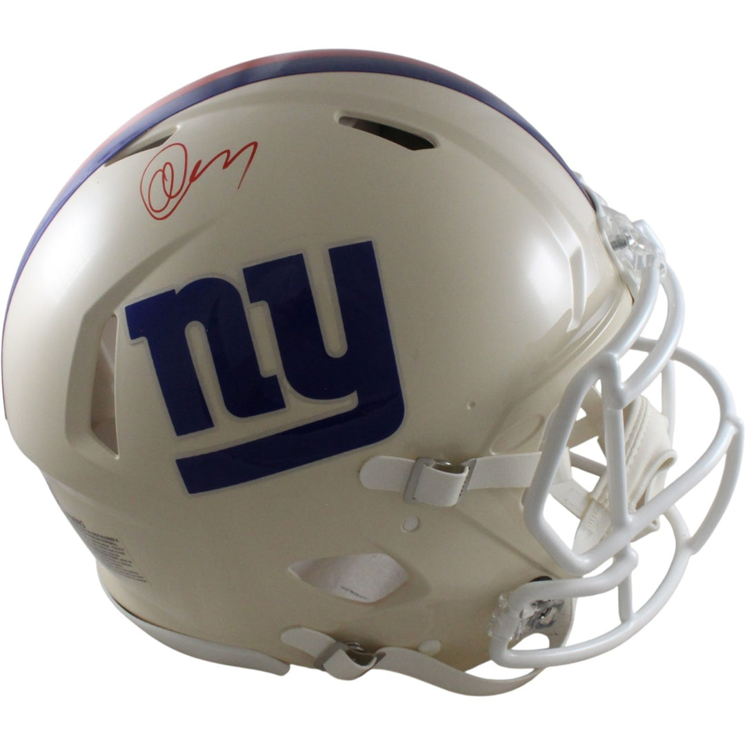 Abdul Carter Autographed New York Giants Authentic Retro Helmet Beckett W 56878