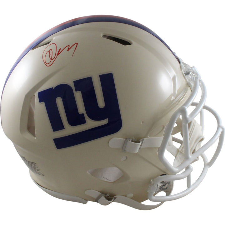 Abdul Carter Autographed New York Giants Authentic Retro Helmet Beckett W 56878