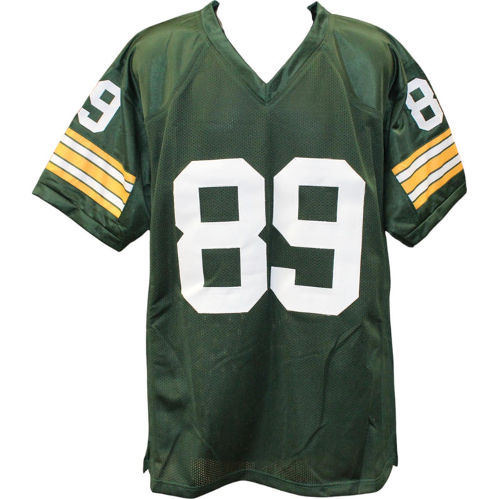 Dave Robinson Autographed Pro Style sz XL Green Jersey HOF Beckett Witness 51033