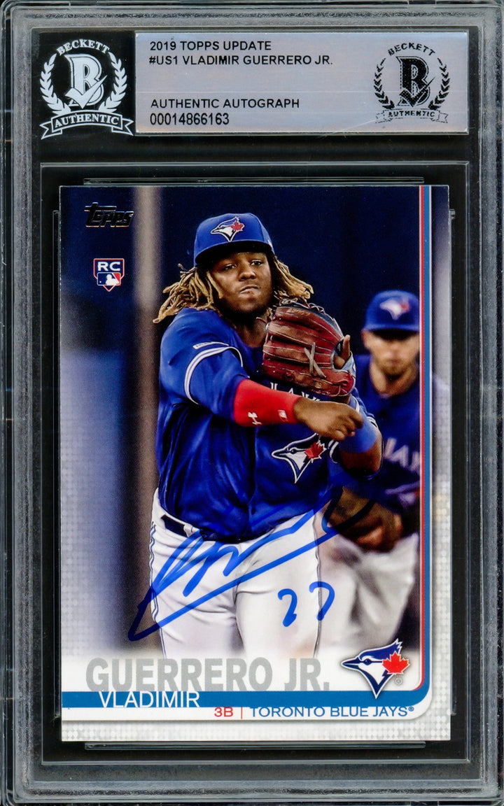 Vladimir Guerrero Jr. Signed 2019 Topps Update RC US1 Toronto Blue Jays Beckett