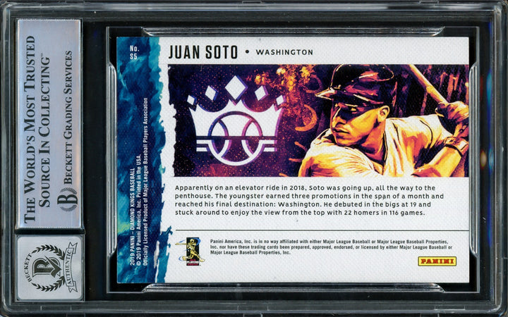 Juan Soto Autographed 2019 Diamond Kings Squires Card Gem 10 Auto Beckett