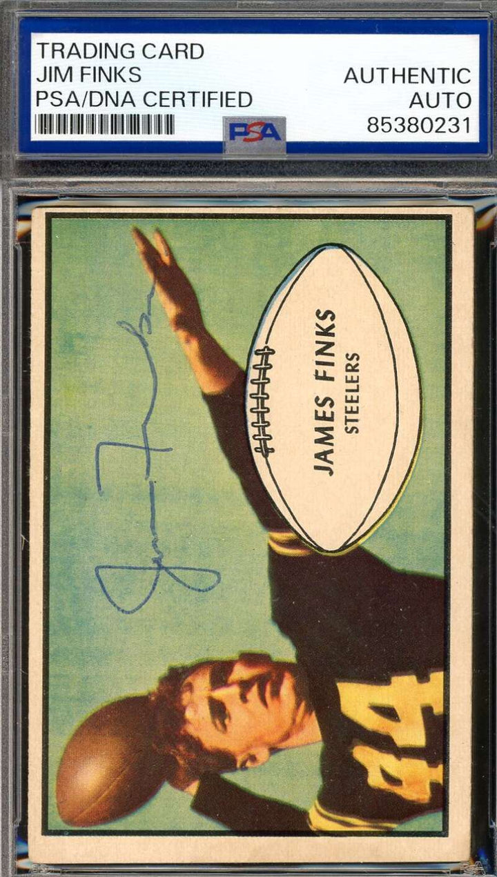 Jim Finks PSA DNA Vintage Signed 1953 Bowman Autograph
