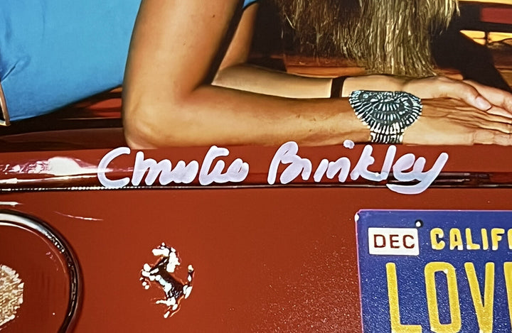 CHRISTIE BRINKLEY Signed 11x14 Ferrari Photo Framed Autograph Beckett COA