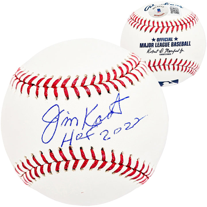 Jim Kaat Signed Official MLB Baseball Twins Cardinals "HOF 2022" Beckett Witness