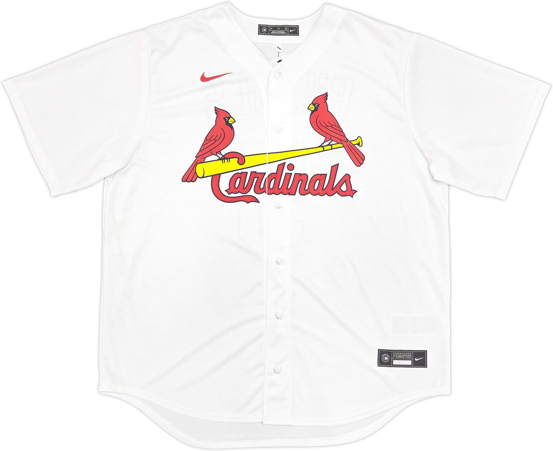 St. Louis Cardinals Albert Pujols Signed White Nike Jersey Size XL Beckett Wit