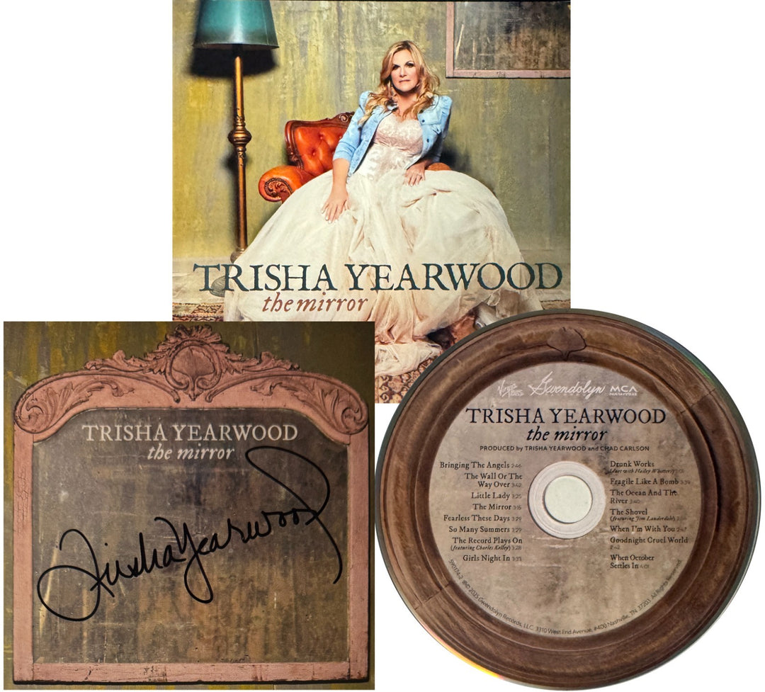Trisha Yearwood signed 2025 The Mirror 4.75x4.75 Art Card Insert/CD/Case - COA