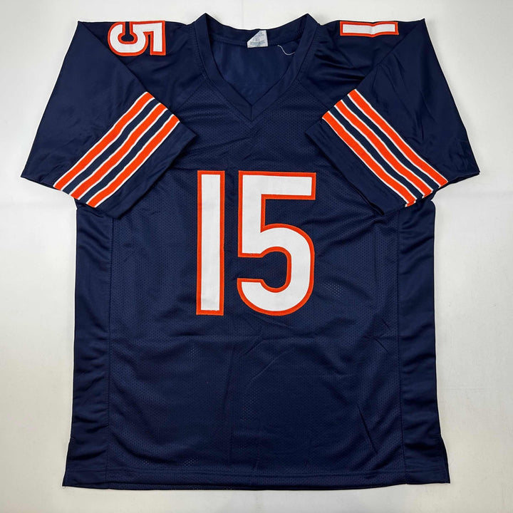 Autographed/Signed Brandon Marshall Chicago Blue Jersey Beckett BAS COA