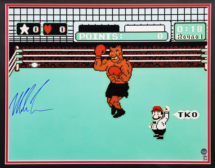 Mike Tyson Signed Framed 16x20 Photo Nintendo Punch-Out!! Beckett BAS QR