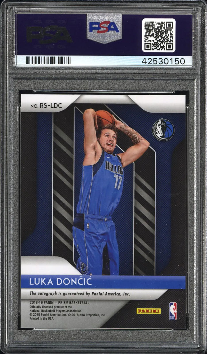 Luka Doncic 2018 Panini Prizm Rookie Signatures#RSLDC Signed Card PSA 10 Auto 10