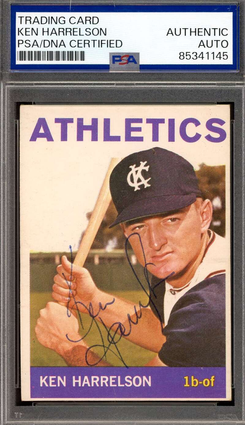 Ken Hawk Harrelson PSA DNA Signed 1964 Topps Rookie Autograph