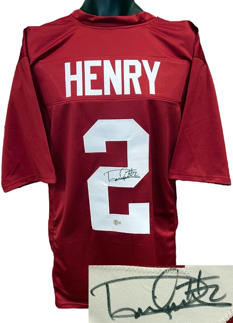 Derrick Henry signed Alabama Crimson Custom Stitched College Jersey #2 - BAS