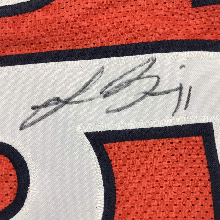 FRAMED Autographed/Signed LANCE BRIGGS 33x42 Chicago Orange Jersey BAS COA