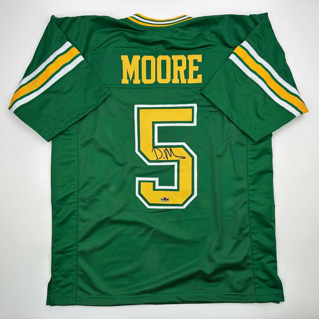 Facsimile Autographed Dante Moore Oregon Green Reprint Jersey Size Men's XL