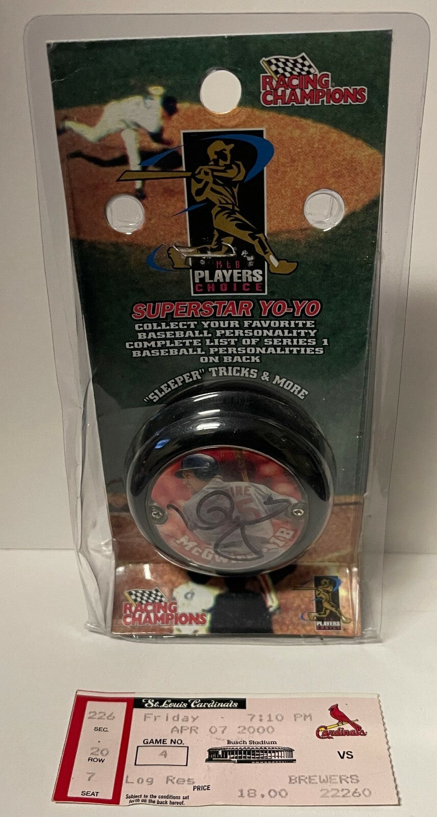 Mark McGwire signed St. Louis Cardinals MLB/Racing Champions Superstar YO-YO-JSA