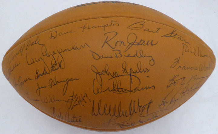 1969 Green Bay Packers Team Auto Football 50 Total Sigs Bart Starr PSA/DNA