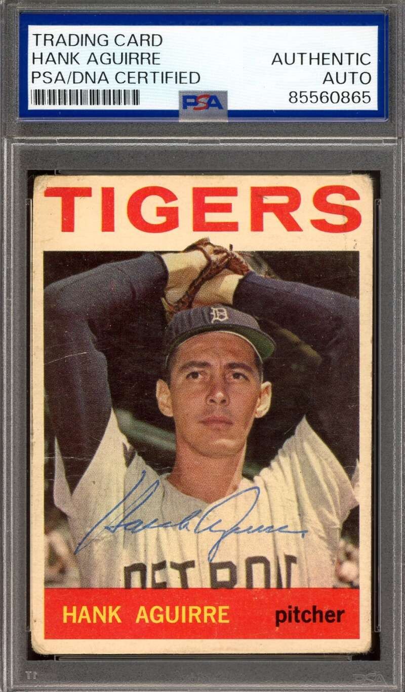 Hank Aguirre PSA DNA Vintage Signed 1964 Topps Autograph