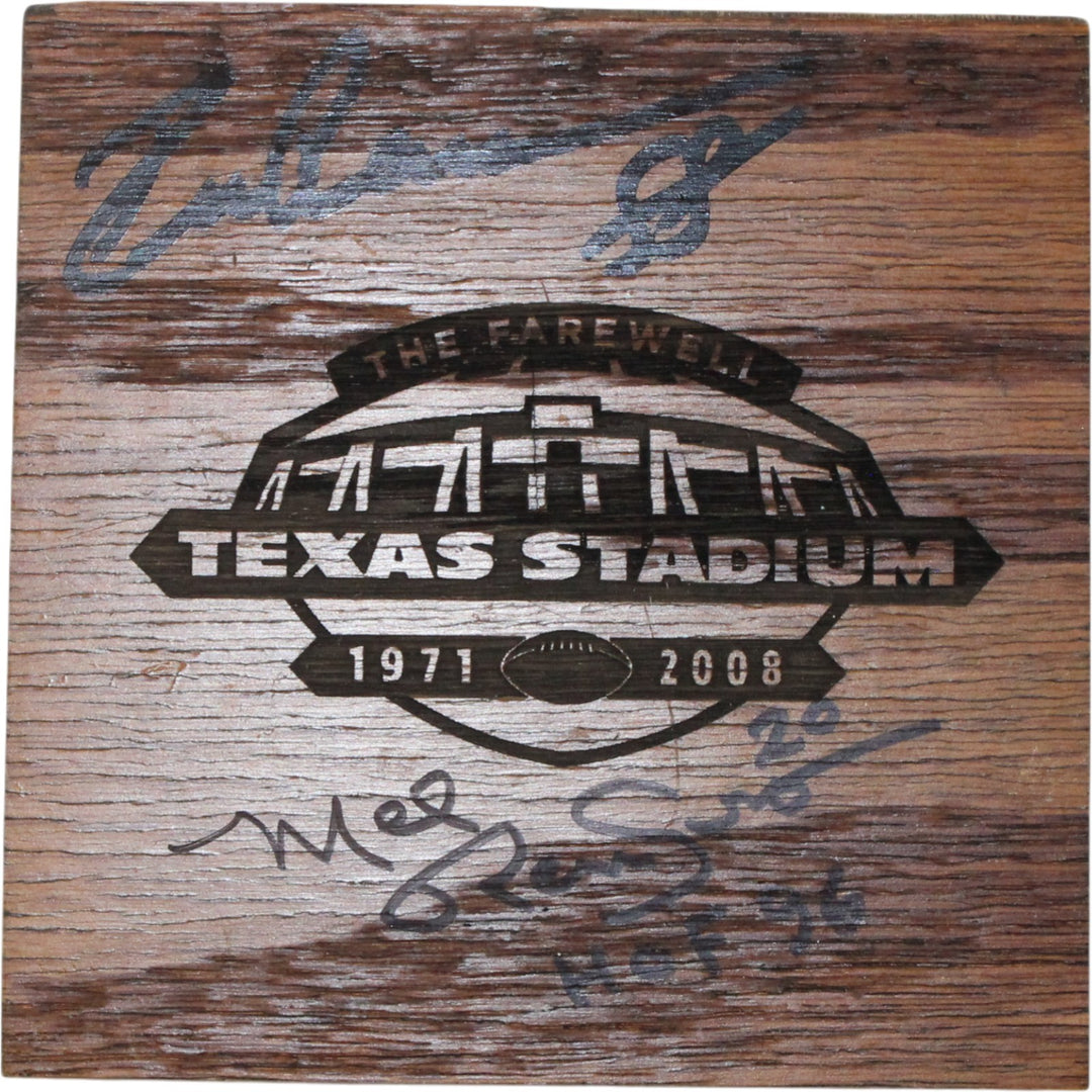 Drew Pearson Mel Renfro Signed Dallas Cowboys Texas Stadium Block Beckett 54984