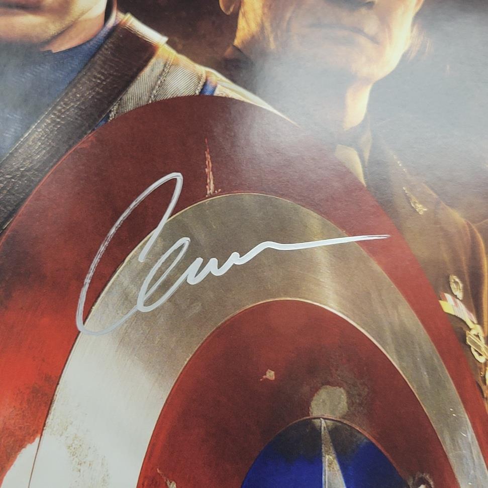Chris Evans signed Captain America The First Avenger 27x40 Movie Poster JSA holo