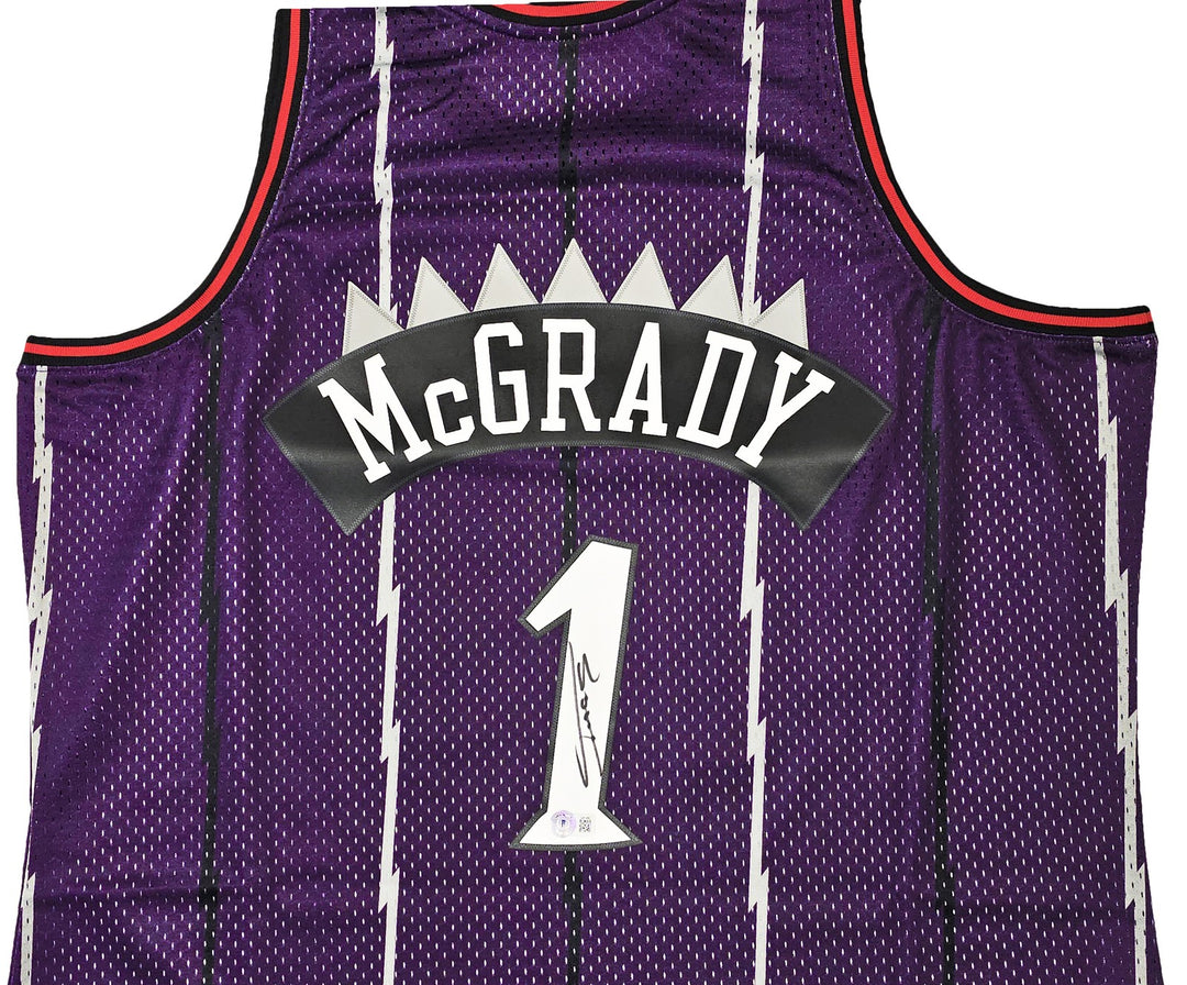 Raptors Tracy McGrady Auto Purple Mitchell Ness 98-99 HWC Swingman Jersey 2X