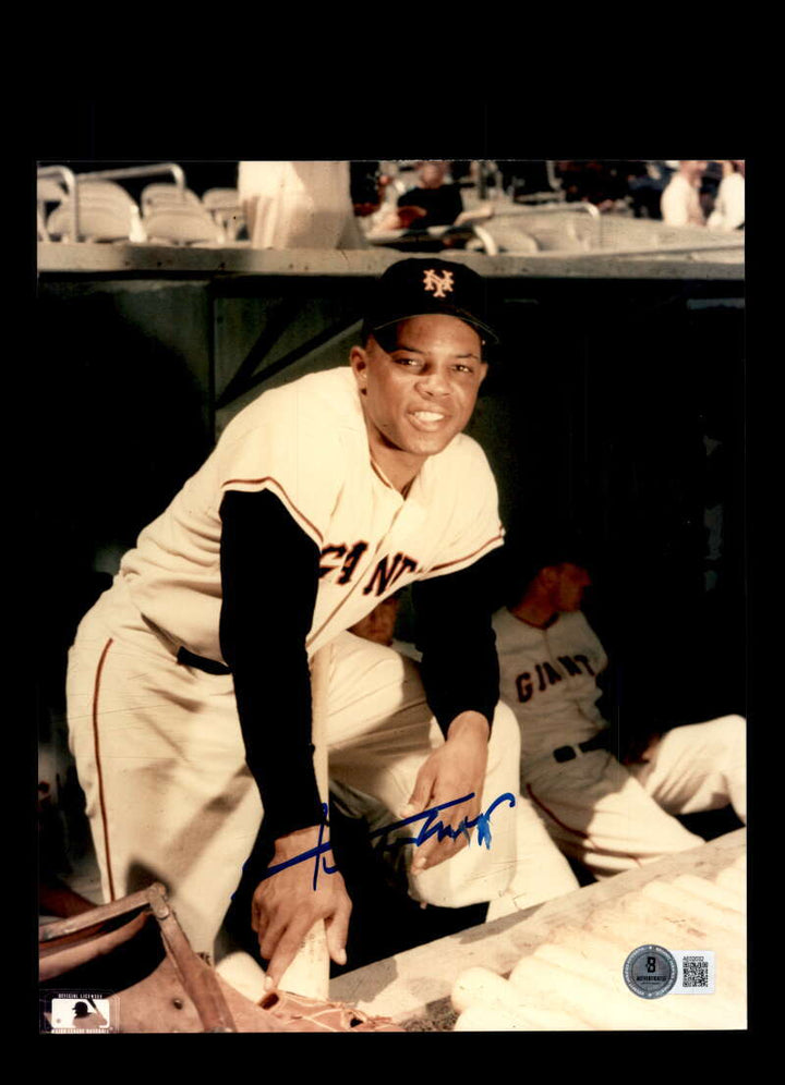 Willie Mays Beckett BAS Signed  8x10 Photo Autographed Giants