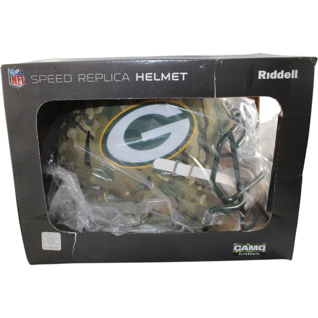 Jordan Love Autographed Green Bay Packers F/S Camo Helmet Beckett Witness 57148