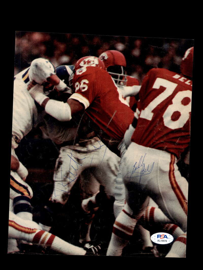 Buck Buchanan Bobby Bell PSA DNA Signed 8x10 Autograph Photo Chiefs
