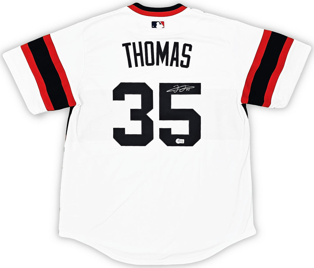 Chicago White Sox Frank Thomas Auto Signed White Nike Jersey Size L Beckett Wit