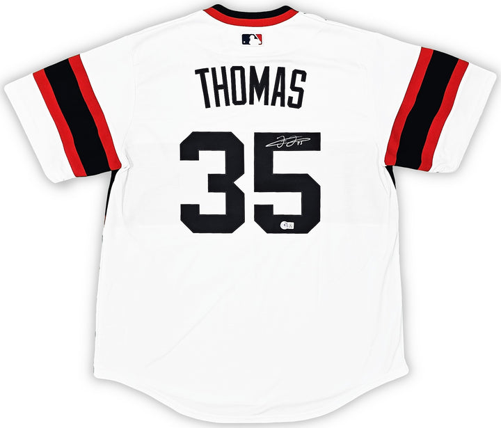 Chicago White Sox Frank Thomas Auto Signed White Nike Jersey Size L Beckett Wit