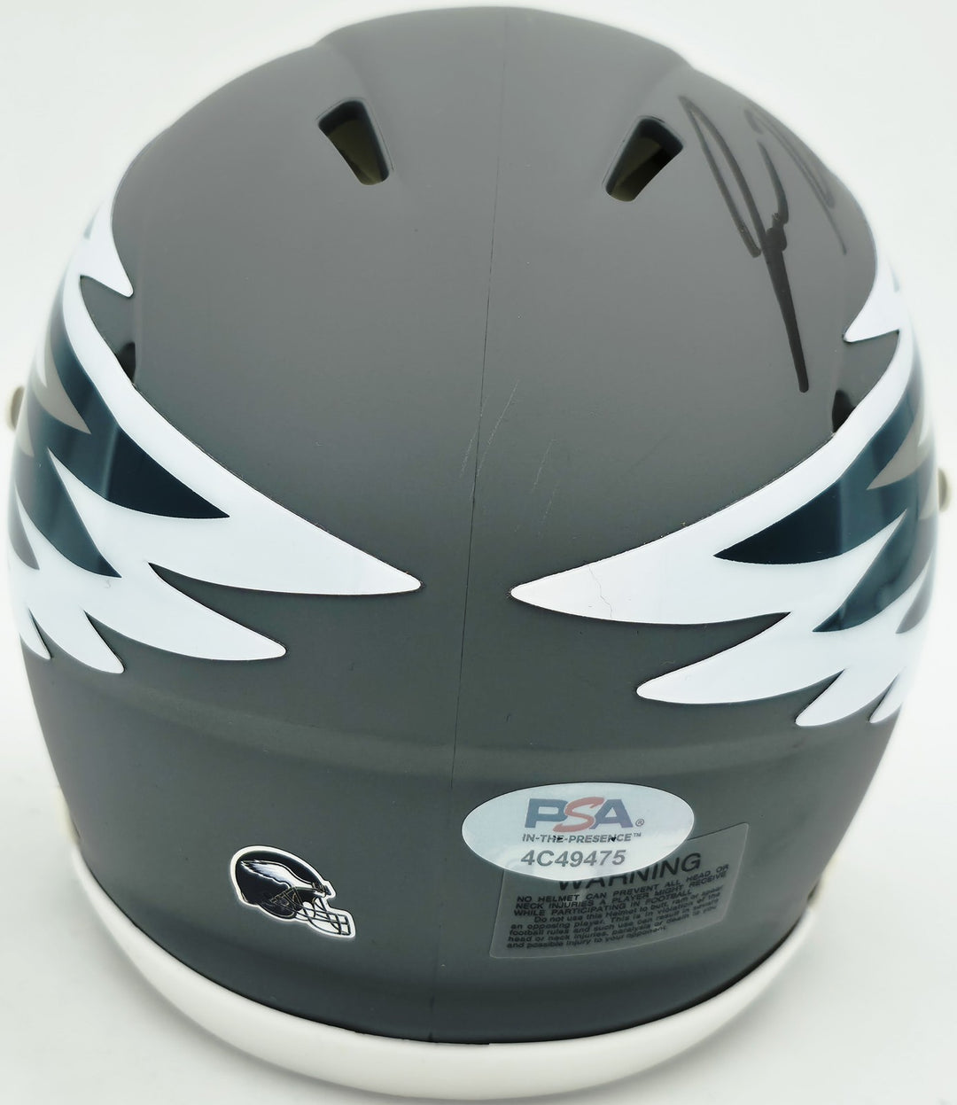 Jason Kelce Signed Philadelphia Eagles AMP Gray Speed Mini Helmet PSA/DNA ITP