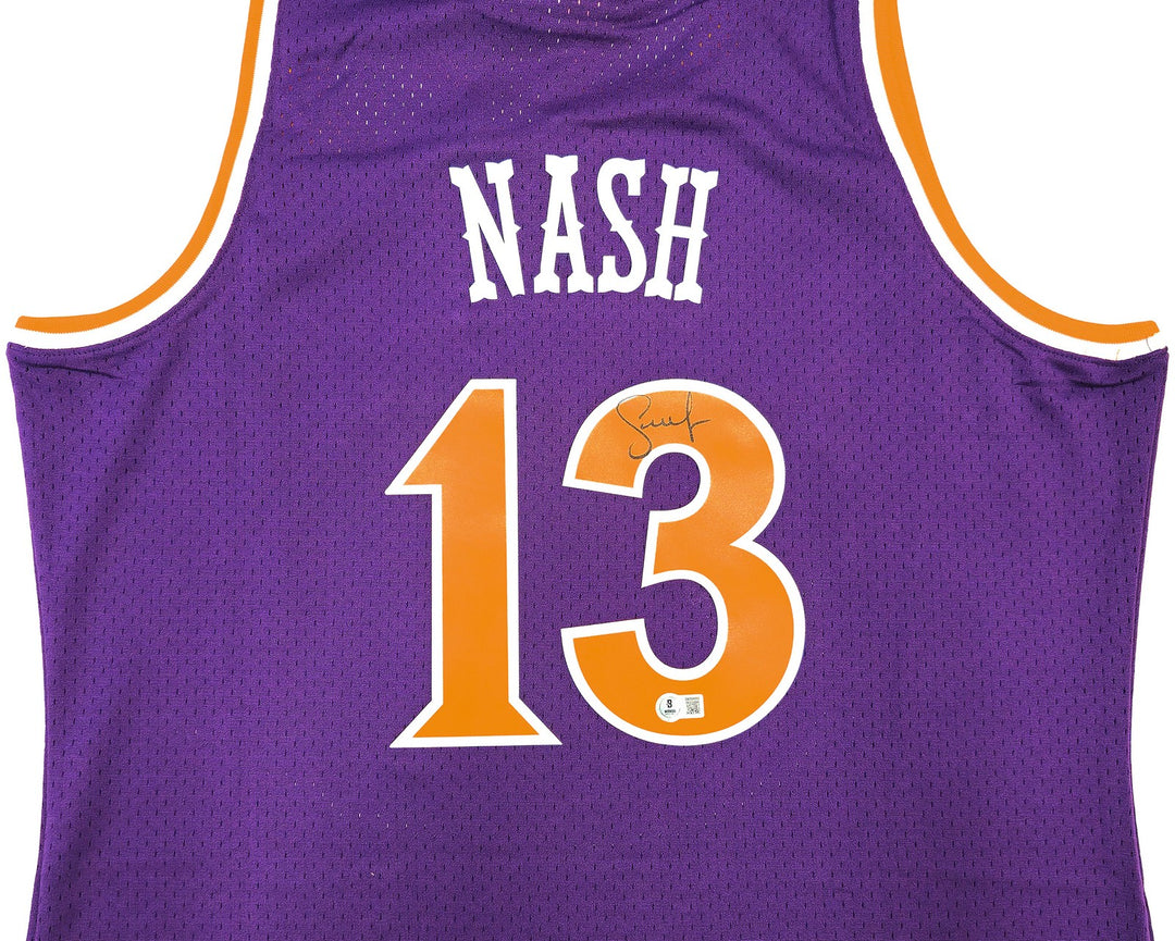Suns Steve Nash Auto Purple Auth Mitchell Ness 05-06 HWC Swingman Jersey XL BAS
