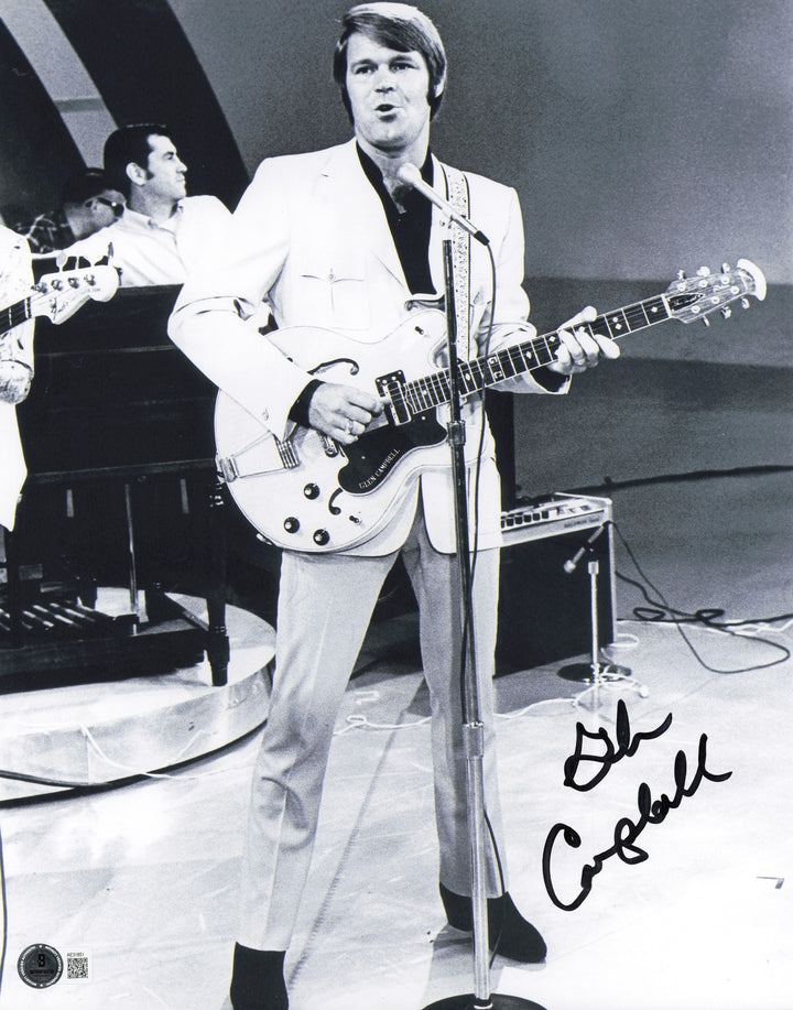 Glen Campbell Autographed Signed 11x14 Photo Beckett BAS QR #AE31851