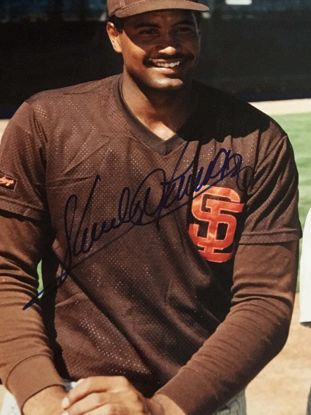 Sandy Jr Sr Roberto Alomar Signed 8x10 Padres photo framed 3 auto Rare JSA COA