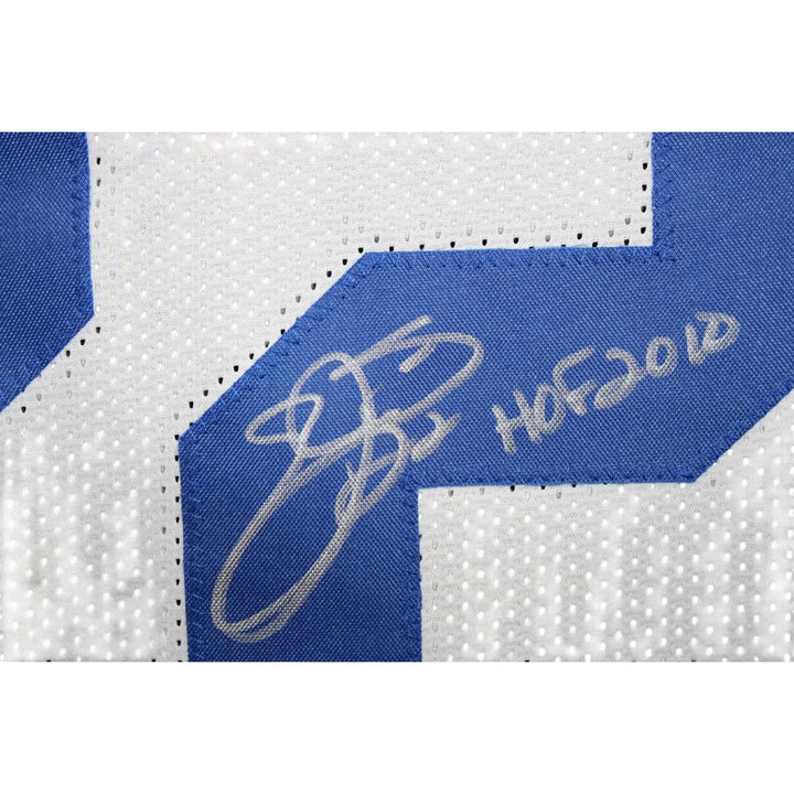 Emmitt Smith Autographed Pro Style Sz XL Jersey White HOF 2010 Beckett WIT 58517