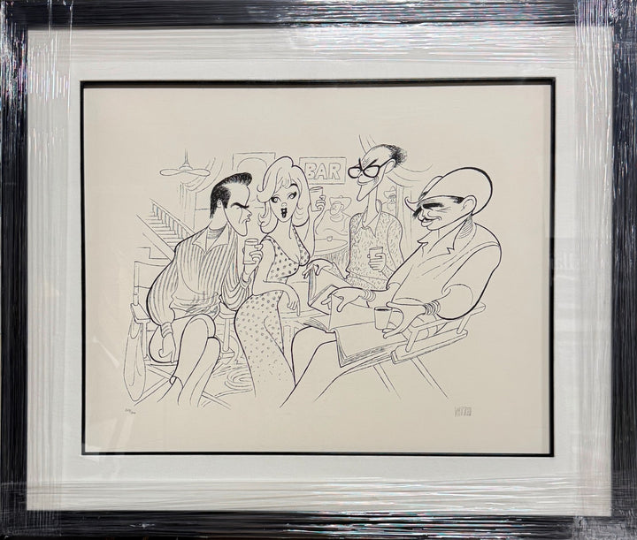 Al Hirschfeld Signed Misfits 21x27 Lithograph Framed-Monroe, Gable, Wallach /300