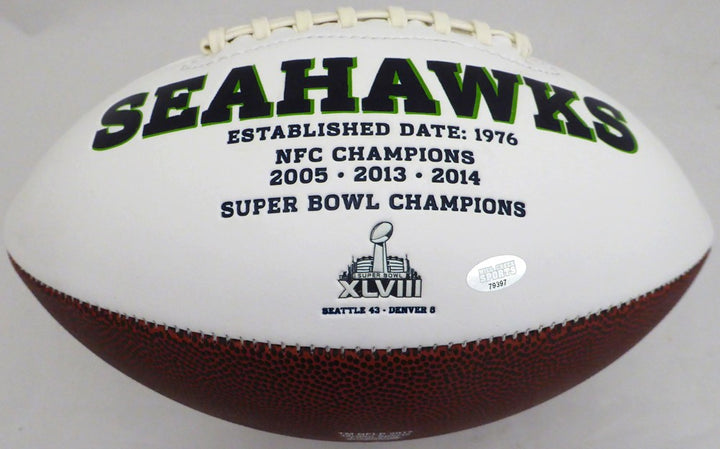 Shaquem Griffin Signed Seattle Seahawks White Logo Football MCS Holo