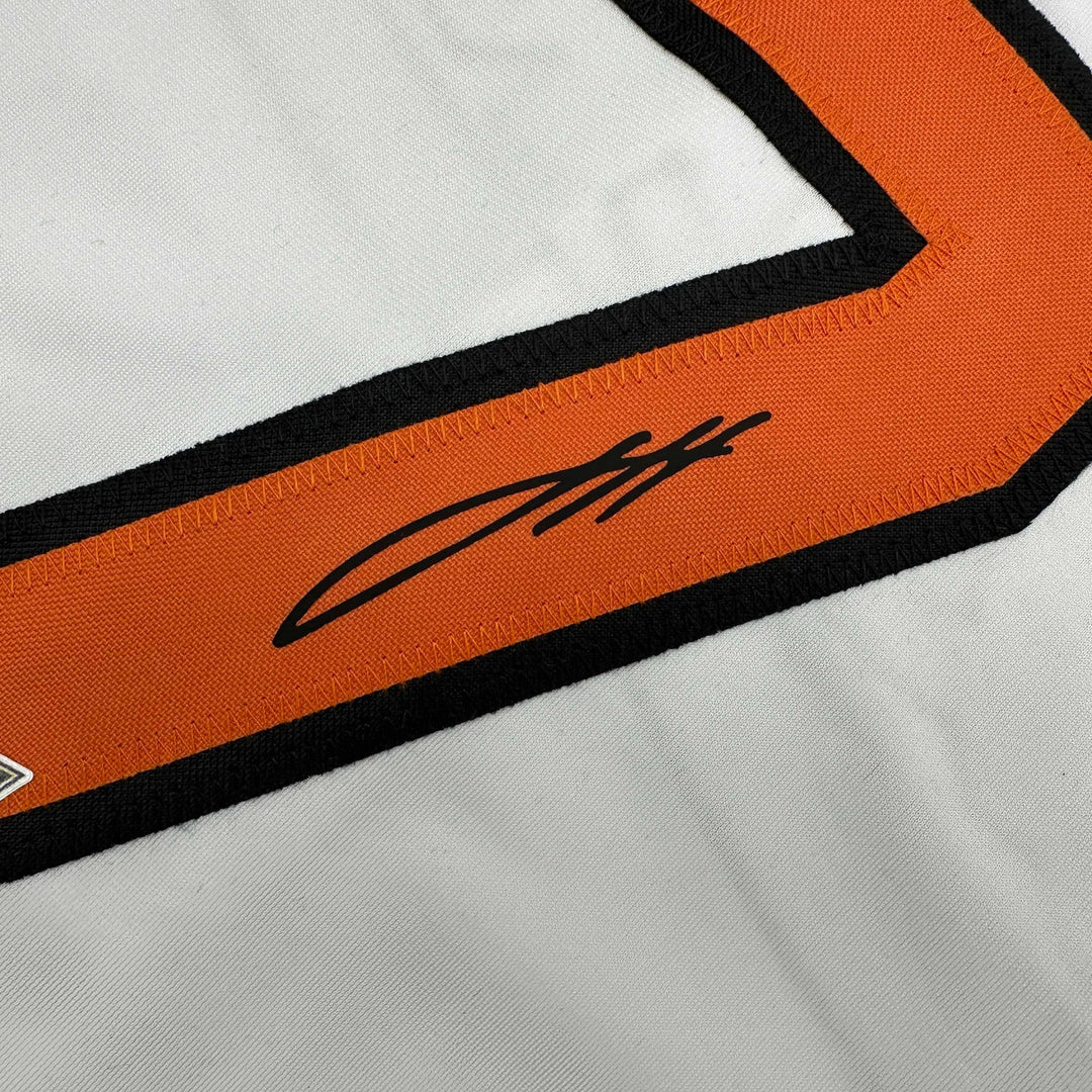 Facsimile Autographed Jackson Holliday Baltimore White Reprint Jersey Men's XL
