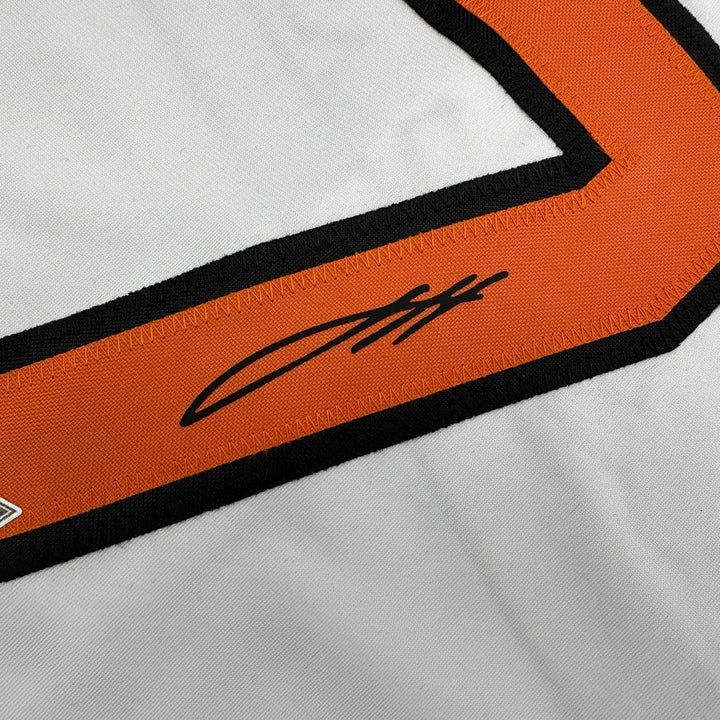 Facsimile Autographed Jackson Holliday Baltimore White Reprint Jersey Men's XL