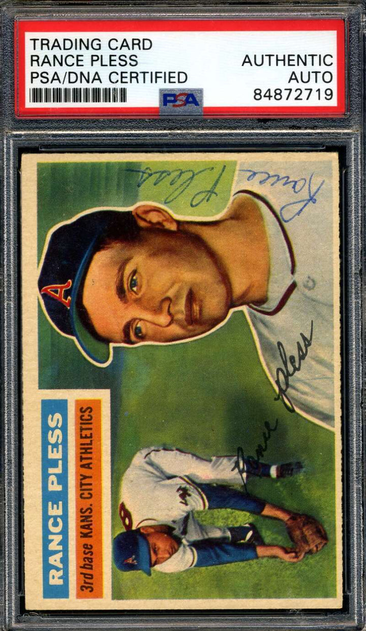 Rance Pless PSA DNA Signed 1956 Topps Autograph