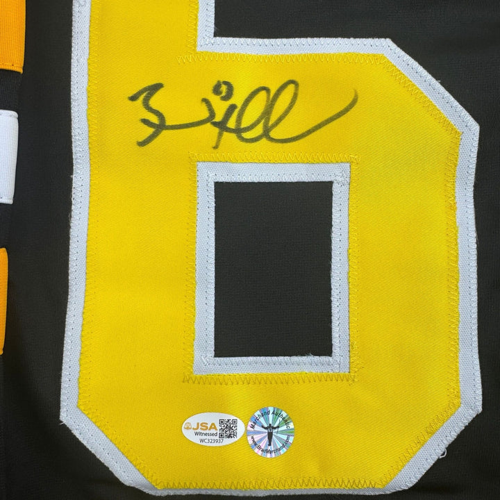 Autographed/Signed Brad Marchand Boston Black Hockey Jersey JSA COA