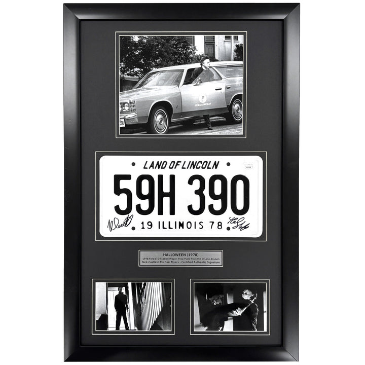 Nick Castle Autographed Michael Myers Halloween License Plate Framed JSA Signed