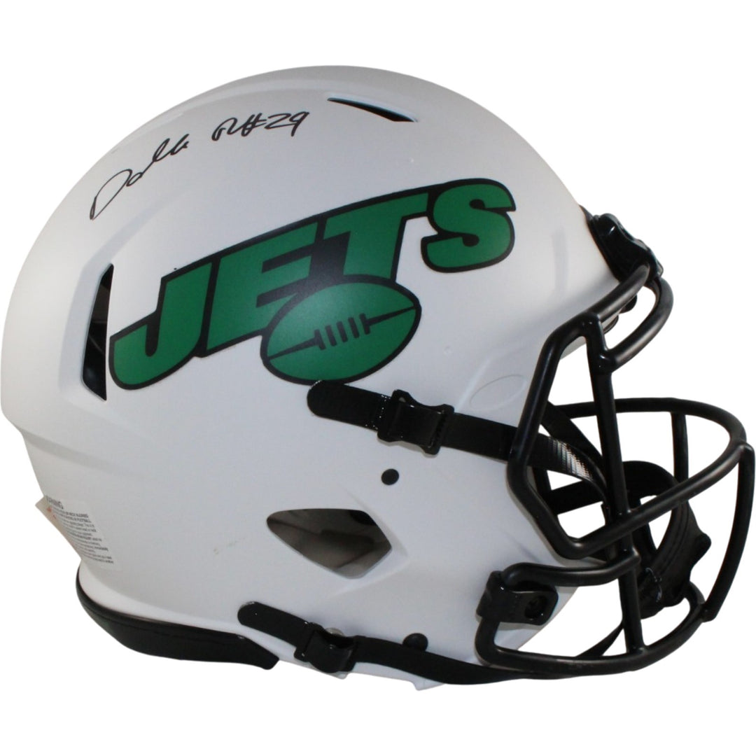 Darrelle Revis Autographed New York Jets Authentic Lunar Helmet Beckett 56469
