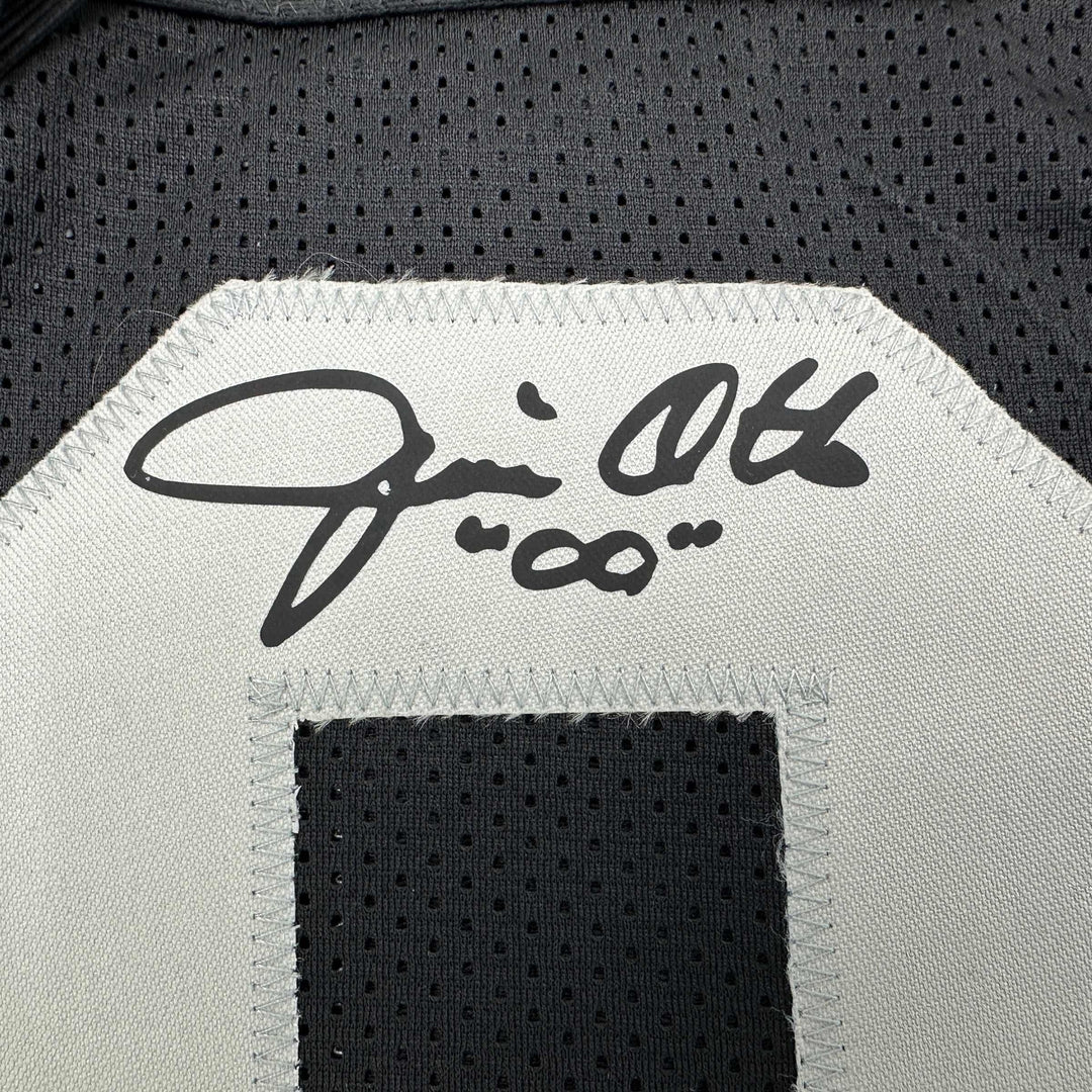 Facsimile Autographed Jim Otto Oakland Las Vegas Black Reprint Jersey Men's XL