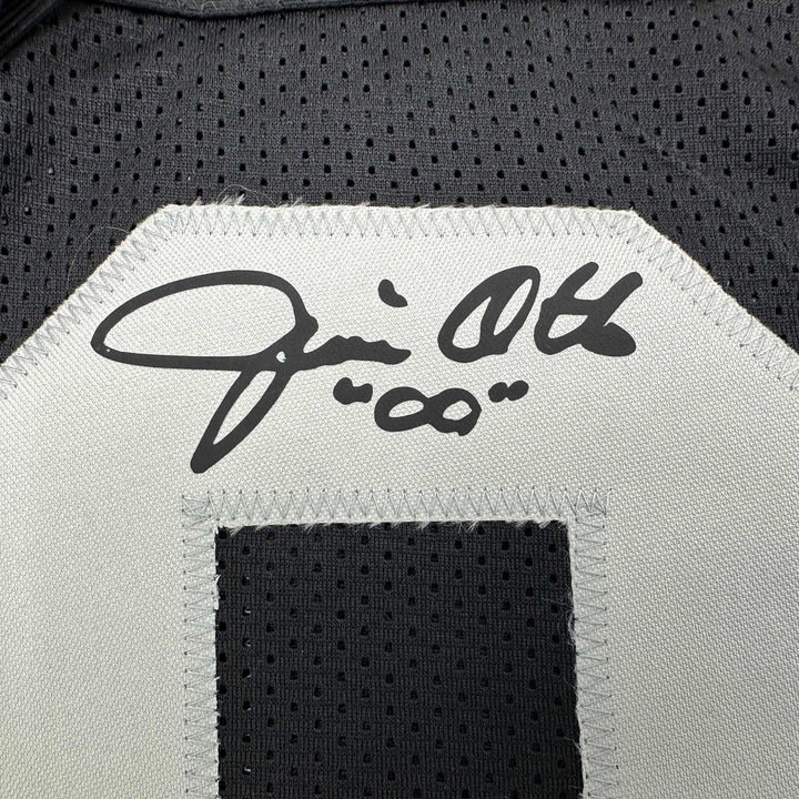 Facsimile Autographed Jim Otto Oakland Las Vegas Black Reprint Jersey Men's XL