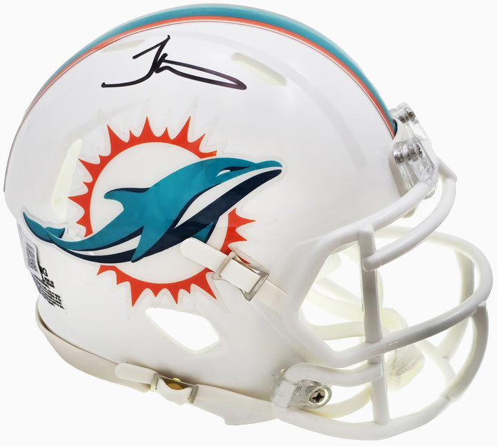Tyreek Hill Signed Miami Dolphins White Speed Mini Helmet Beckett Witness