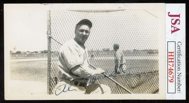 Al Todd JSA Cert Signed  Vintage Original 3x5 Photo Autograph