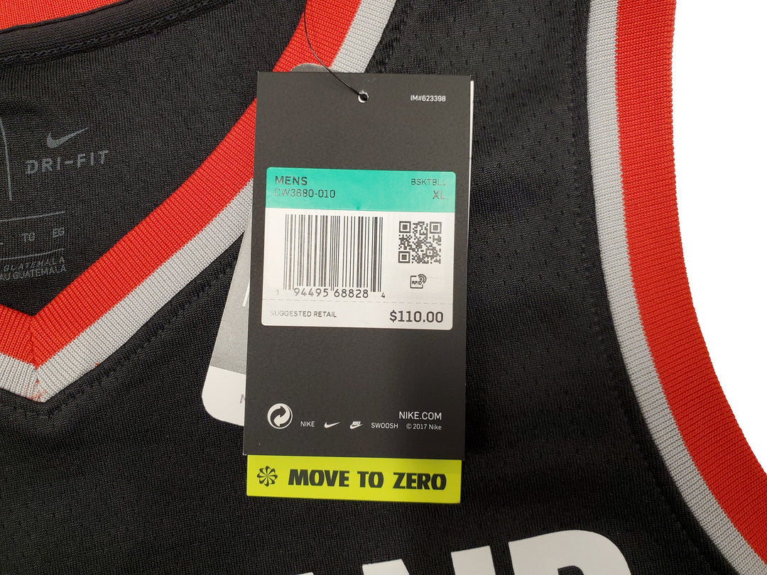 Portland Trail Blazers Damian Lillard Signed Black Nike Jersey Size XL Beckett